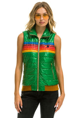 WOMEN'S 5 STRIPE VEST - GLOSSY AMAZON Vest Aviator Nation