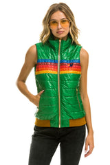 WOMEN'S 5 STRIPE VEST - GLOSSY AMAZON Vest Aviator Nation