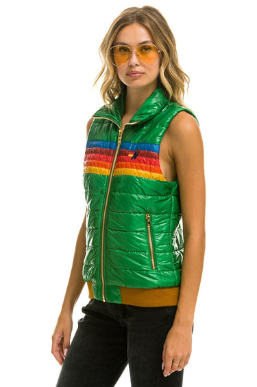 WOMEN'S 5 STRIPE VEST - GLOSSY AMAZON Vest Aviator Nation