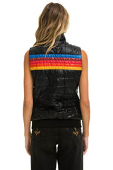 WOMEN'S 5 STRIPE VEST - GLOSSY BLACK Women's Vest Aviator Nation
