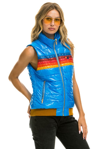 WOMEN'S 5 STRIPE VEST - GLOSSY BLUE CINA Vest Aviator Nation