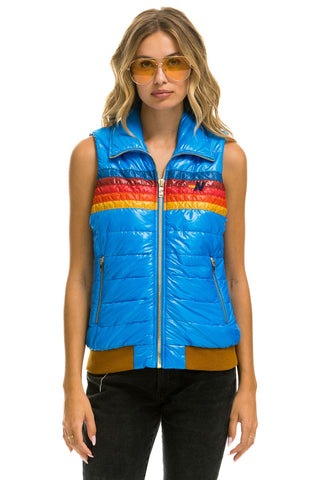 WOMEN'S 5 STRIPE VEST - GLOSSY BLUE CINA Vest Aviator Nation