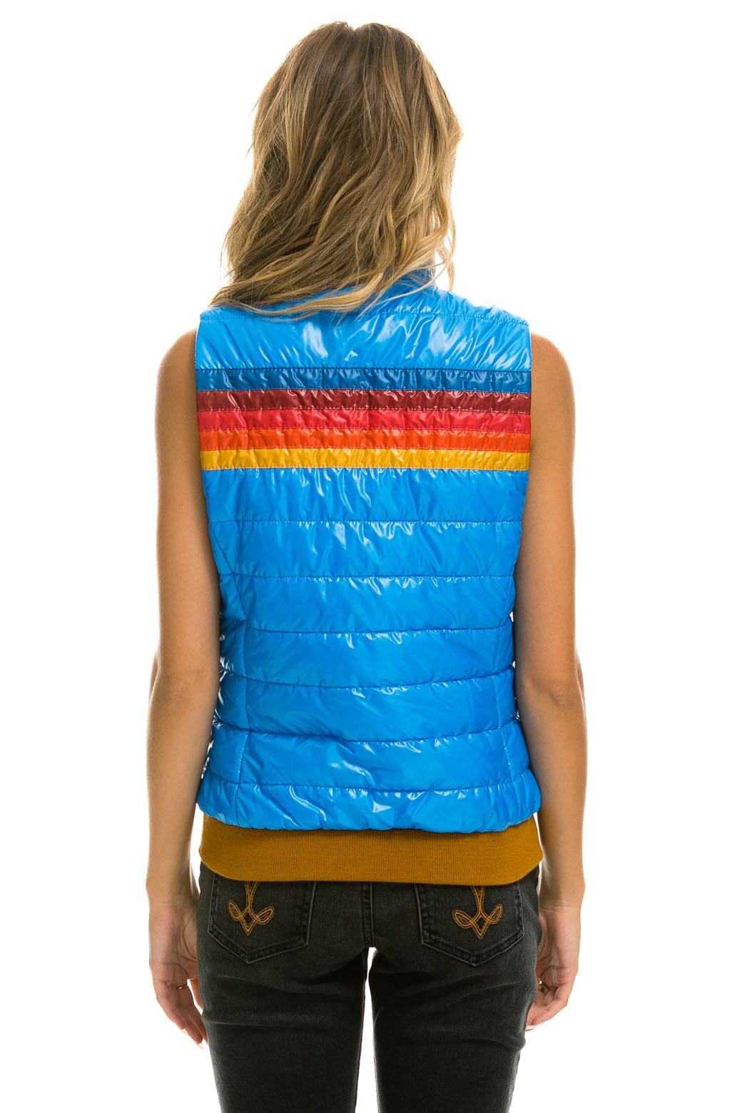 WOMEN'S 5 STRIPE VEST - GLOSSY BLUE CINA Vest Aviator Nation
