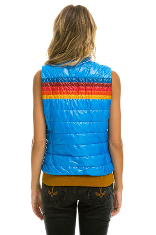 WOMEN'S 5 STRIPE VEST - GLOSSY BLUE CINA Vest Aviator Nation