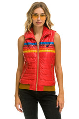 WOMEN'S 5 STRIPE VEST - GLOSSY CHERRY Vest Aviator Nation
