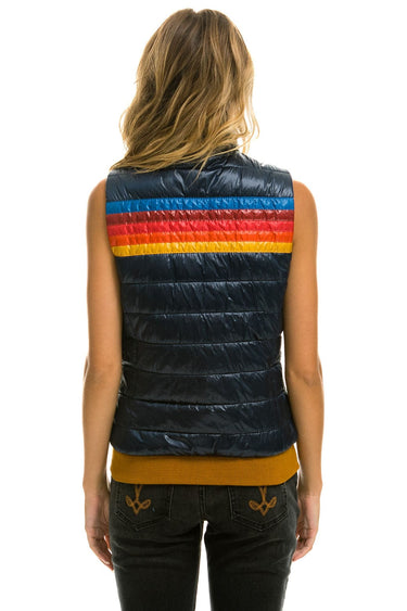 WOMEN'S 5 STRIPE VEST - GLOSSY NAVY Vest Aviator Nation