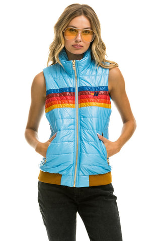 WOMEN'S 5 STRIPE VEST - GLOSSY SKY Vest Aviator Nation