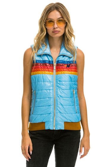 WOMEN'S 5 STRIPE VEST - GLOSSY SKY Vest Aviator Nation