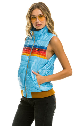 WOMEN'S 5 STRIPE VEST - GLOSSY SKY Vest Aviator Nation