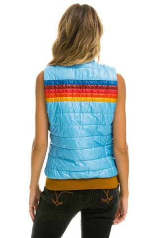 WOMEN'S 5 STRIPE VEST - GLOSSY SKY Vest Aviator Nation