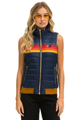 WOMEN'S 5 STRIPE VEST - NAVY Women's Vest Aviator Nation