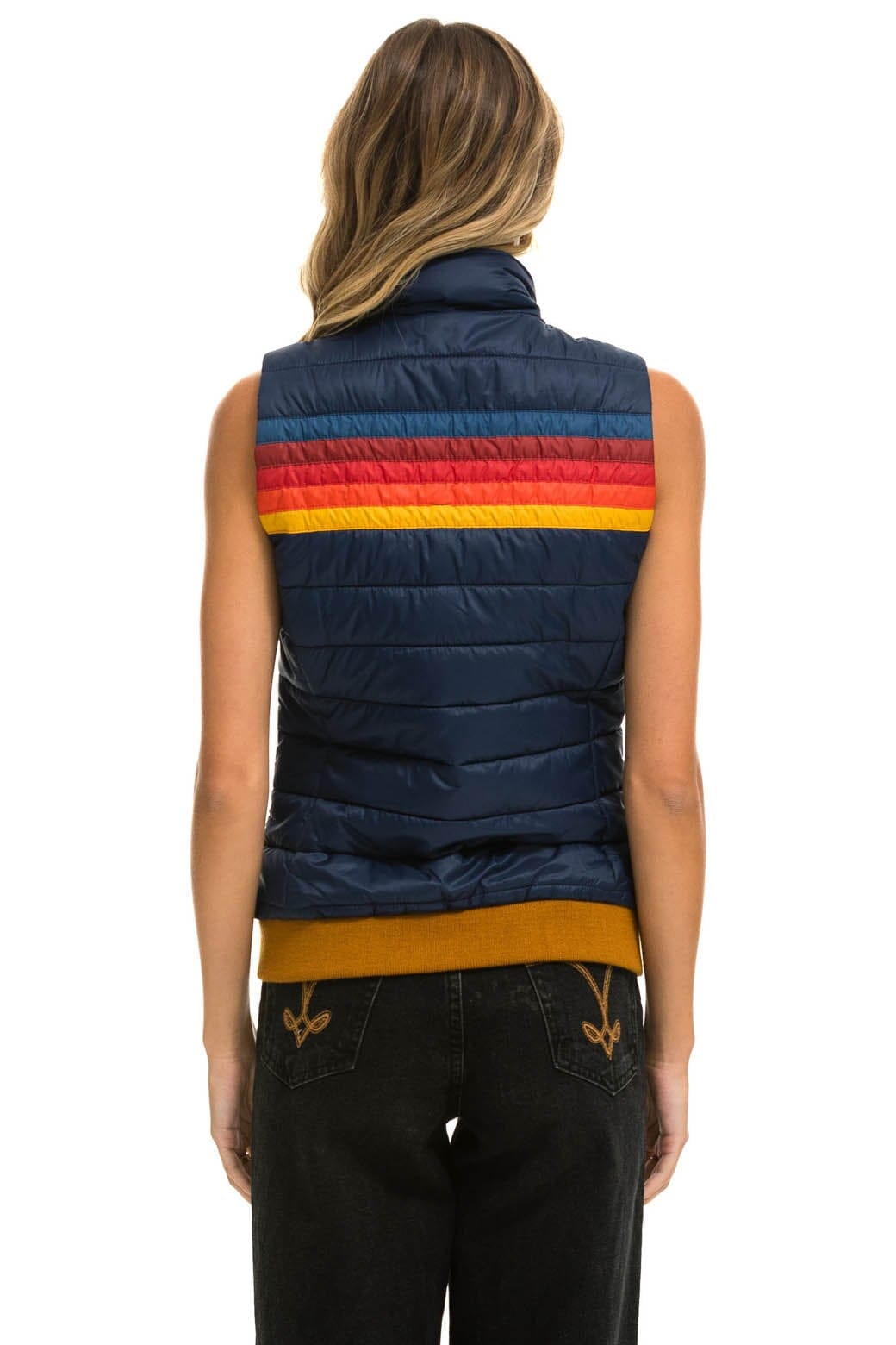 WOMEN'S 5 STRIPE VEST - NAVY Women's Vest Aviator Nation