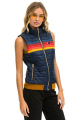WOMEN'S 5 STRIPE VEST - NAVY Women's Vest Aviator Nation