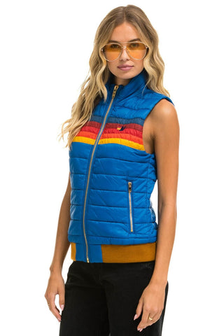 WOMEN'S 5 STRIPE VEST - SNORKEL BLUE Women's Vest Aviator Nation
