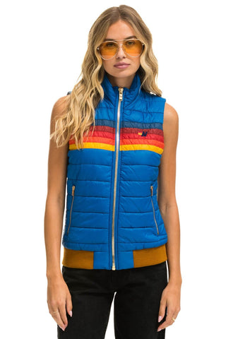 WOMEN'S 5 STRIPE VEST - SNORKEL BLUE Women's Vest Aviator Nation