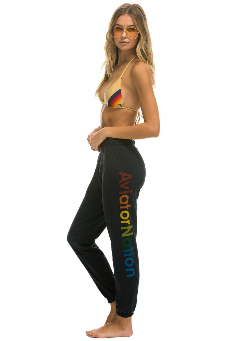 WOMEN'S AVIATOR NATION SWEATPANTS - CHARCOAL Womens Sweatpants Aviator Nation
