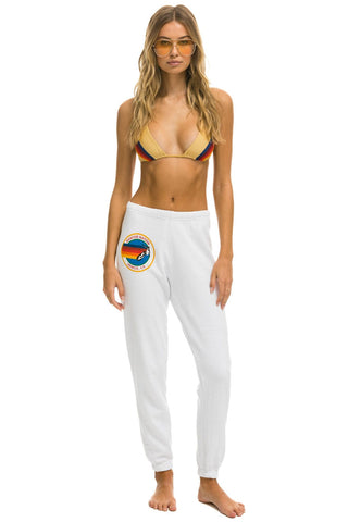 WOMEN'S AVIATOR NATION SWEATPANTS - WHITE Womens Sweatpants Aviator Nation