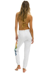 WOMEN'S AVIATOR NATION SWEATPANTS - WHITE Womens Sweatpants Aviator Nation