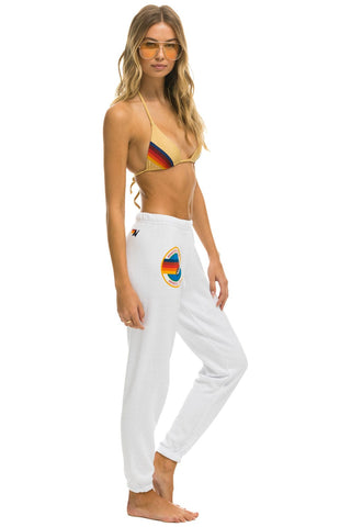 WOMEN'S AVIATOR NATION SWEATPANTS - WHITE Womens Sweatpants Aviator Nation