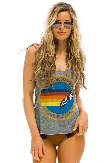 WOMEN'S AVIATOR NATION TANK - HEATHER GREY Women's Tank Aviator Nation