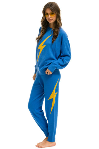 WOMEN'S BOLT CASHMERE LIGHT SWEATER PANT - VINTAGE BLUE Womens Sweatpants Aviator Nation