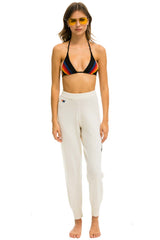 WOMEN'S BOLT CASHMERE LIGHT SWEATER PANT - VINTAGE WHITE // BLACK BOLT Womens Sweatpants Aviator Nation