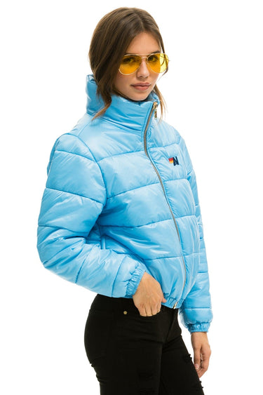 WOMEN'S BOLT LUXE APRES PUFFER JACKET - GLOSSY SKY Jacket Aviator Nation