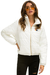 WOMEN'S BOLT LUXE APRES PUFFER JACKET - GLOSSY WHITE Jacket Aviator Nation