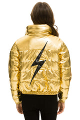 WOMEN'S BOLT LUXE APRES PUFFER JACKET - METALIC GOLD Jacket Aviator Nation