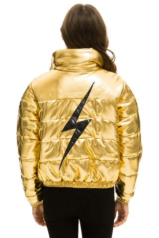 WOMEN'S BOLT LUXE APRES PUFFER JACKET - METALIC GOLD Jacket Aviator Nation