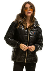 WOMEN'S BOLT LUXE TREKKER JACKET - GLOSSY BLACK Jacket Aviator Nation