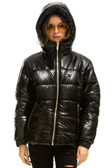 WOMEN'S BOLT LUXE TREKKER JACKET - GLOSSY BLACK Jacket Aviator Nation