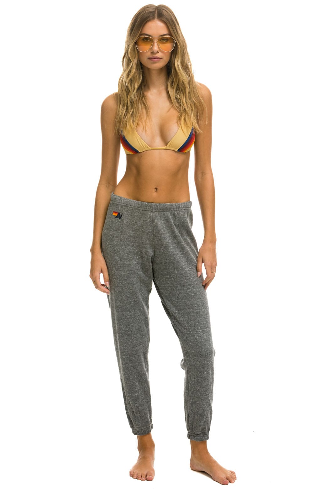 WOMEN'S BOLT SWEATPANTS - HEATHER GREY Aviator Nation