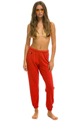 WOMEN'S CHECK LEG SWEATPANTS - RED // WHITE // BLUE Womens Sweatpants Aviator Nation
