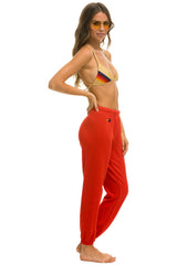 WOMEN'S CHECK LEG SWEATPANTS - RED // WHITE // BLUE Womens Sweatpants Aviator Nation