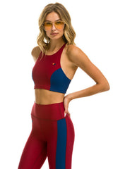 WOMEN'S COLOR BLOCK RACER SPORTS BRA - BLAZER Sports Bra Aviator Nation