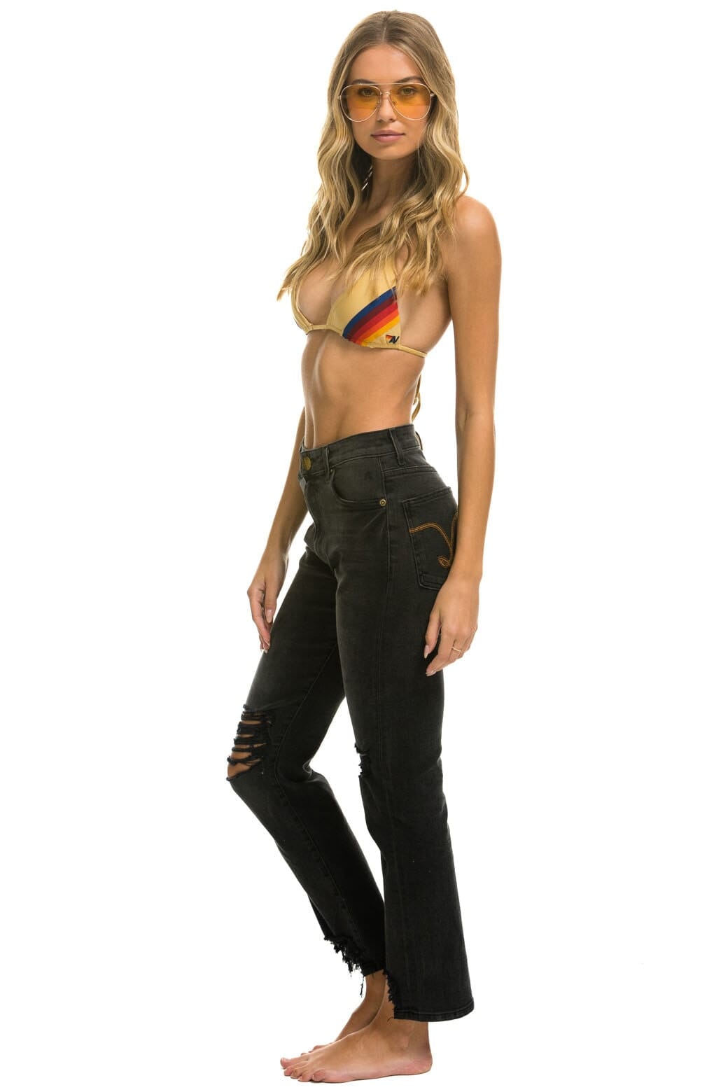 WOMEN'S HIGH RISE SLIM BOOT JEAN - VINTAGE BLACK Women's Jeans Aviator Nation
