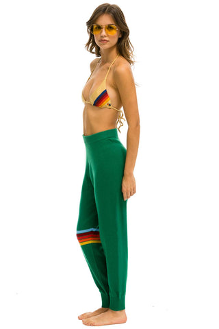 WOMEN'S RAINBOW STRIPE CASHMERE LIGHT SWEATER PANT - AMAZON WOMENS Aviator Nation
