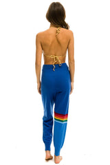WOMEN'S RAINBOW STRIPE CASHMERE LIGHT SWEATER PANT - VINTAGE BLUE WOMENS Aviator Nation
