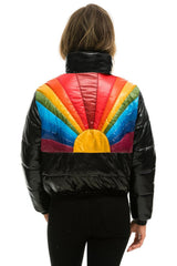WOMEN'S SUNBURST APRES PUFFER JACKET - BLACK Jacket Aviator Nation