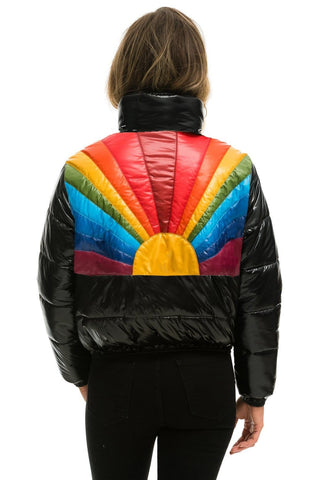 WOMEN'S SUNBURST APRES PUFFER JACKET - BLACK Jacket Aviator Nation