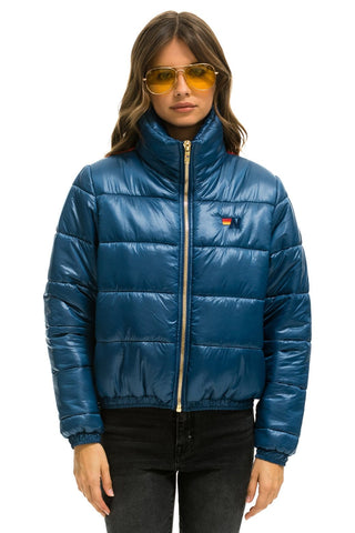 WOMEN'S SUNBURST APRES PUFFER JACKET - GLOSSY DEEP BLUE Jacket Aviator Nation