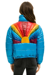 WOMEN'S SUNBURST APRES PUFFER JACKET - GLOSSY OCEAN Jacket Aviator Nation