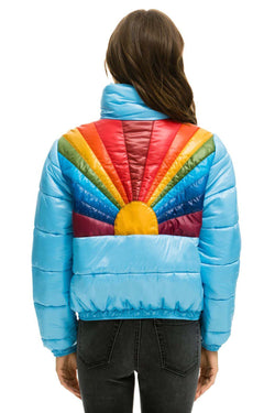 WOMEN'S SUNBURST APRES PUFFER JACKET - GLOSSY SKY Jacket Aviator Nation