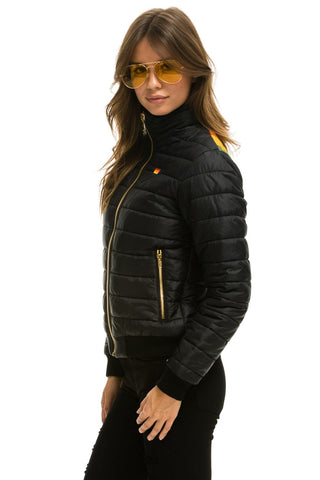 WOMEN'S SUNBURST JACKET - GLOSSY BLACK Jacket Aviator Nation