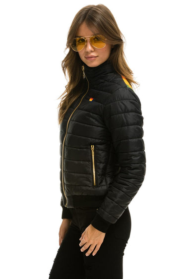 WOMEN'S SUNBURST JACKET - GLOSSY BLACK Jacket Aviator Nation
