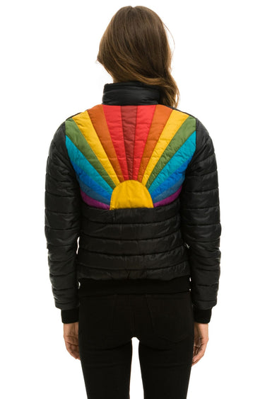 WOMEN'S SUNBURST JACKET - GLOSSY BLACK Jacket Aviator Nation