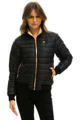 WOMEN'S SUNBURST JACKET - GLOSSY BLACK Jacket Aviator Nation