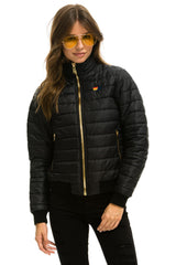 WOMEN'S SUNBURST JACKET - GLOSSY BLACK Jacket Aviator Nation