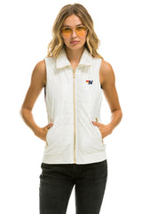 WOMEN'S SUNBURST VEST - GLOSSY WHITE Vest Aviator Nation